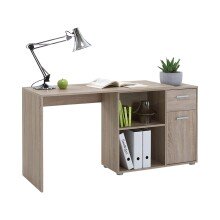 Schreibtisch >ALBRECHT 1< in Eiche Dekor - 83x74x117cm (BxHxT)
