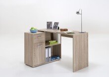 Schreibtisch >ALBRECHT 1< in Eiche Dekor - 83x74x117cm (BxHxT)