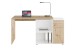 Schreibtisch >ALBRECHT 1< in Artisan Eiche Dekor-weiß - 83x74x117cm (BxHxT)