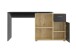 Schreibtisch >ALBRECHT 1< in Schwarz perl-Artisan Eiche - 83x74x117cm (BxHxT)
