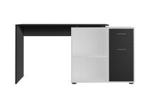 Schreibtisch >ALBRECHT 1< in schwarz - weiß...