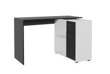 Schreibtisch >ALBRECHT 1< in schwarz - weiß Perl - 83x74x117cm (BxHxT)