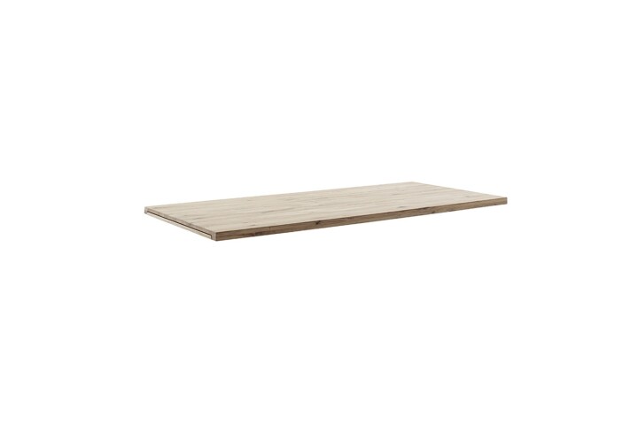 Esstischplatte >BROOKLYN< in Eiche Bianco massiv - 180x5x100 (BxHxT)