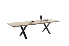 Esstischplatte >BROOKLYN< in Eiche Bianco -180x5x100 (BxHxT)