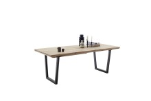 Esstischplatte >BROOKLYN< in Eiche Bianco -180x5x100 (BxHxT)