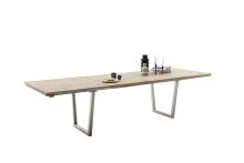 Esstischplatte >BROOKLYN< in Eiche Bianco - 200x5x100 (BxHxT)
