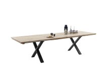 Esstischplatte >BROOKLYN< in Eiche Bianco - 200x5x100 (BxHxT)