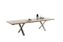 Esstischplatte >BROOKLYN< in Eiche Bianco - 180x5x100 (BxHxT)