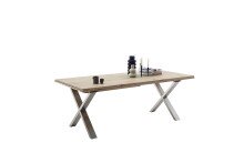 Esstischplatte >BROOKLYN< in Eiche Bianco - 180x5x100 (BxHxT)