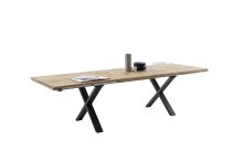 Esstischplatte >BROOKLYN< in Wildeiche - 180x5x100 (BxHxT)