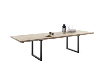 Esstischplatte >BROOKLYN< in Eiche Bianco - 200x5x100 (BxHxT)