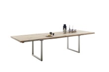 Esstischplatte >BROOKLYN< in Eiche Bianco - 200x5x100 (BxHxT)