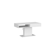 Couchtisch >CORTADO < höhenverstellbar bis 80cm, Alpinweiß - 110x60/80x65cm (BxHxT)