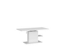 Couchtisch >CORTADO < höhenverstellbar bis 73cm, Alpinweiß - 110x55/73x65cm (BxHxT)
