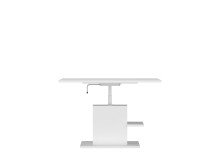 Couchtisch >CORTADO < höhenverstellbar bis 73cm, Alpinweiß - 110x55/73x65cm (BxHxT)