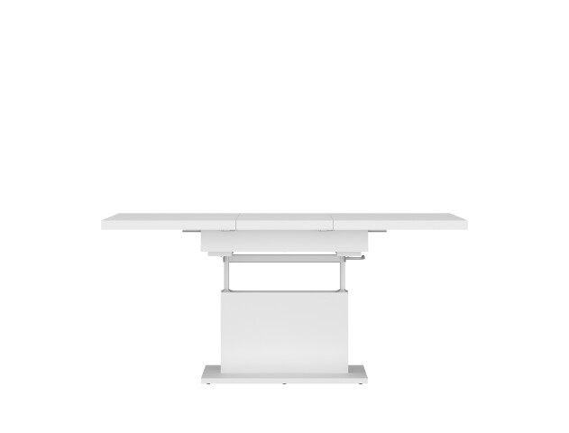 Couchtisch >CORTADO < Breite bis 150cm, Höhe bis 74cm, Alpinweiß - 110/150x59/74x70cm BxHxT