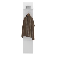Garderobenpaneel >MERANO < in Alpinweiß/Weiß HG  - 30x152x23 (BxHxT)