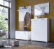 Garderobenpaneel >MERANO < in Alpinweiß/Weiß HG  - 96x90x25 (BxHxT)