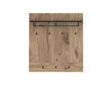 Wandgarderobe >GRANO< 7 Haken, Ablage, Stange, Viking Eiche Dekor - 93x101x32,5 (BxHxT)