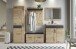 Wandgarderobe >GRANO< 7 Haken, Ablage, Stange, Viking Eiche Dekor - 93x101x32,5 (BxHxT)