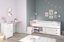 Jugendzimmer-Set >Smoozy< (3-teilig) Kiefer Weiss...