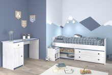 Jugendzimmer-Set >Smoozy< (3-teilig) Kiefer Weiss...