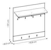 Garderoben-Set >Grano< (5-teilig) Viking Eiche Dekor - 248x195x38 (BxHxT)