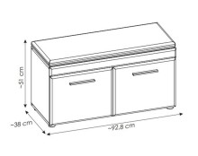 Garderoben-Set >Grano< (5-teilig) Viking Eiche Dekor - 248x195x38 (BxHxT)