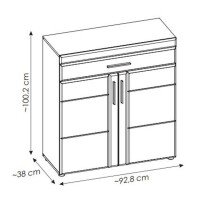 Garderoben-Set >Grano< (5-teilig) Viking Eiche Dekor - 248x195x38 (BxHxT)