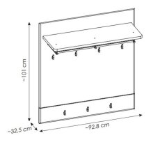 Garderoben-Set >Grano< (3-teilig) Viking Eiche Dekor - 153x195x38 (BxHxT)