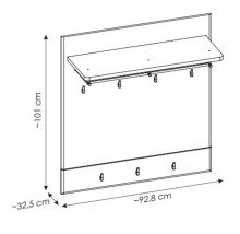 Garderoben-Set >Grano< (3-teilig) Viking Eiche Dekor - 153x195x38 (BxHxT)