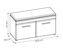 Garderoben-Set >Grano< (2-teilig) Viking Eiche Dekor - 93x195x38 (BxHxT)