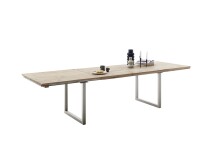 Tischgestell >BROOKLYN< (2er Set) U-Form in Edelstahl silber - 78x68x15 (BxHxT)