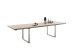 Tischgestell >BROOKLYN< (2er Set) U-Form in Edelstahl silber - 78x68x15 (BxHxT)