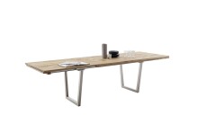 Tischgestell >BROOKLYN< (2er Set) Trapez-Form in Edelstahl silber - 78x68x15 (BxHxT)
