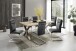 Tischgestell >BROOKLYN< (2er Set) X-Form in Edelstahl silber - 78x68x15 (BxHxT)