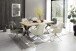 Tischgestell >BROOKLYN< (2er Set) X-Form in Edelstahl silber - 78x68x15 (BxHxT)