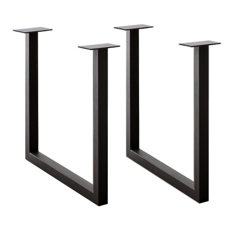 Tischgestell >BROOKLYN< (2er Set) U-Form in anthrazit, Metall - 78x68x15cm (BxHxT)