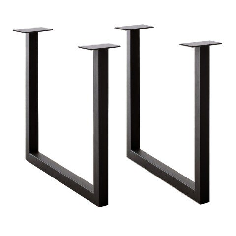 Tischgestell >BROOKLYN< (2er Set) U-Form in anthrazit, Metall - 78x68x15cm (BxHxT)
