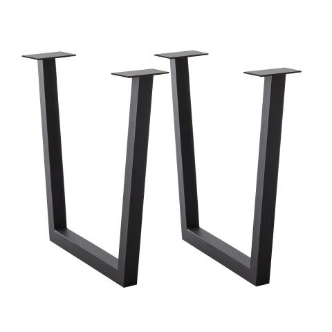 Tischgestell >BROOKLYN< (2er Set) Trapez-Form in anthrazit Metall - 78x68x15 (BxHxT)