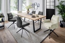 Tischgestell >BROOKLYN< (2er Set) Trapez-Form in anthrazit Metall - 78x68x15 (BxHxT)
