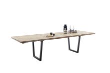 Tischgestell >BROOKLYN< (2er Set) Trapez-Form in anthrazit Metall - 78x68x15 (BxHxT)