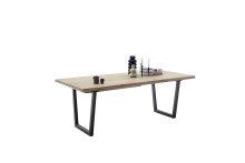 Tischgestell >BROOKLYN< (2er Set) Trapez-Form in anthrazit Metall - 78x68x15 (BxHxT)