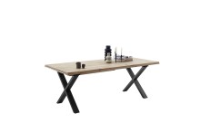 Tischgestell >BROOKLYN< (2er Set) X-Form in anthrazit, Metall - 78x68x15cm (BxHxT)