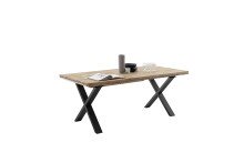 Tischgestell >BROOKLYN< (2er Set) X-Form in anthrazit, Metall - 78x68x15cm (BxHxT)