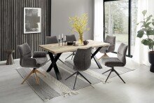 Tischgestell >BROOKLYN< (2er Set) X-Form in anthrazit, Metall - 78x68x15cm (BxHxT)