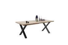 Tischgestell >BROOKLYN< (2er Set) X-Form in anthrazit, Metall - 78x68x15cm (BxHxT)