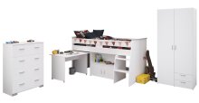Jugendzimmer-Set >Reverse 11< (3-teilig) in Weiss,...