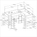 Hochbett >Alex< in Weiss / Jackson Eiche Dekor - 232x296x180cm (LxBxH)
