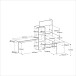 Hochbett >Alex< in Weiss / Jackson Eiche Dekor - 232x296x180cm (LxBxH)